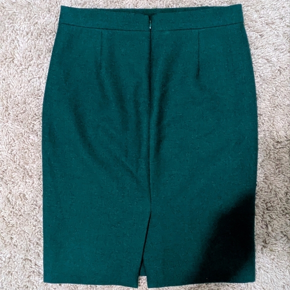 J.CREW pencil skirt no. 2, teal / green,size 6, 100% wool - Picture 3 of 9